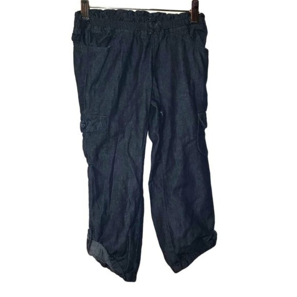 Gymboree Girls 5T Roll‎ Cuff Cargo Chambray Pant Bl